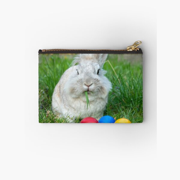 Item preview, White dwarf rabbit and three easter eggs designed and sold by Stefan Rotter.