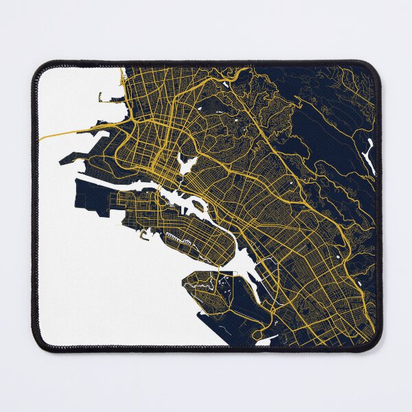 Item preview, Oakland City Map of California, USA - Gold Art Deco designed and sold by deMAP.