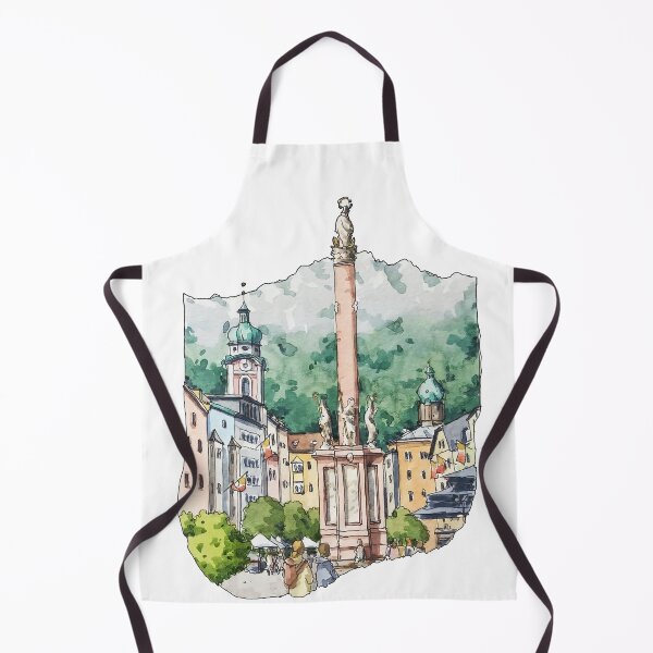 Item preview, Innsbruck the old town Watercolor Sketch Painting designed and sold by TeeBruh.