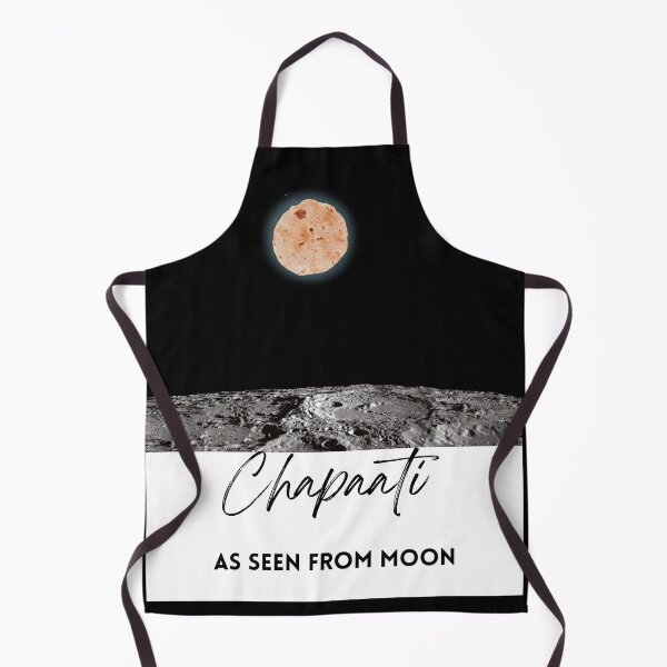 Item preview, Chapaati As Seen From Moon 1 (in black) | Funny Desi designed and sold by CosmicStory.