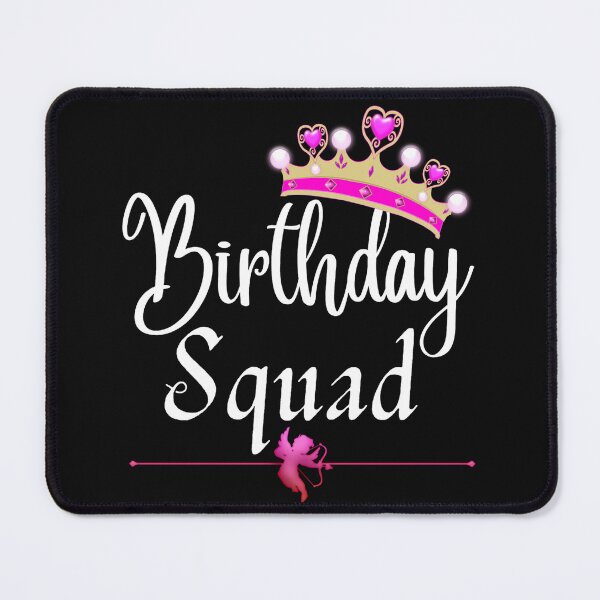 Item preview, Birthday Squad Party crown elegant pink cupid designed and sold by ThaphadaArtGall.