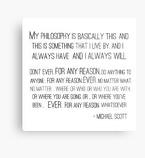 Michael Scott Philosophy Metal Print
