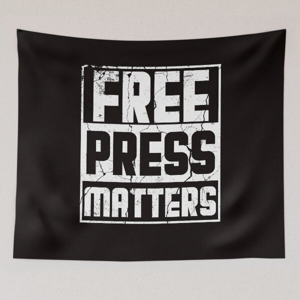 Item preview, Press Free Matter Freedom Journalism Reporter Journalist TV designed and sold by TomGiantDesigns.