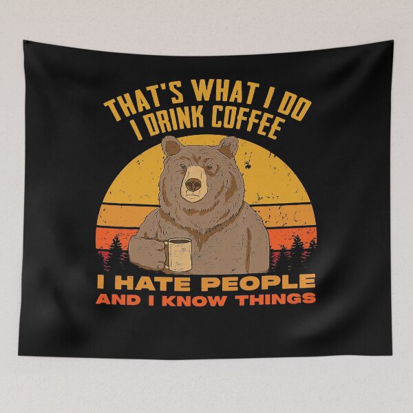 Item preview, Funny That's What I Do I Drink Coffee I Hate People Vintage  designed and sold by fostebris.