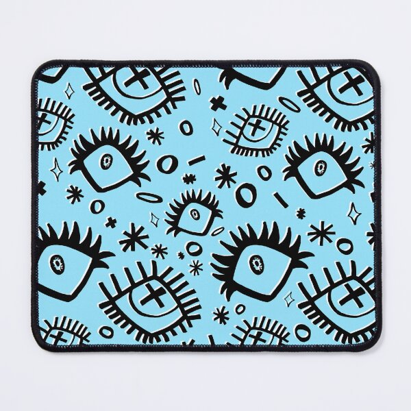 Item preview, Baby Blue Trippy Eye Doodle Pattern (Drawn With Sharpie) designed and sold by JynnDoesArt.