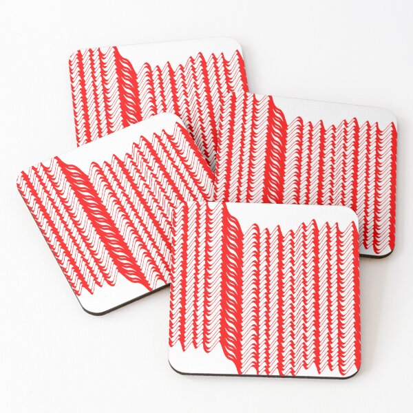 Item preview, Abstract pattern waves design in red and white designed and sold by Becky Hunter.