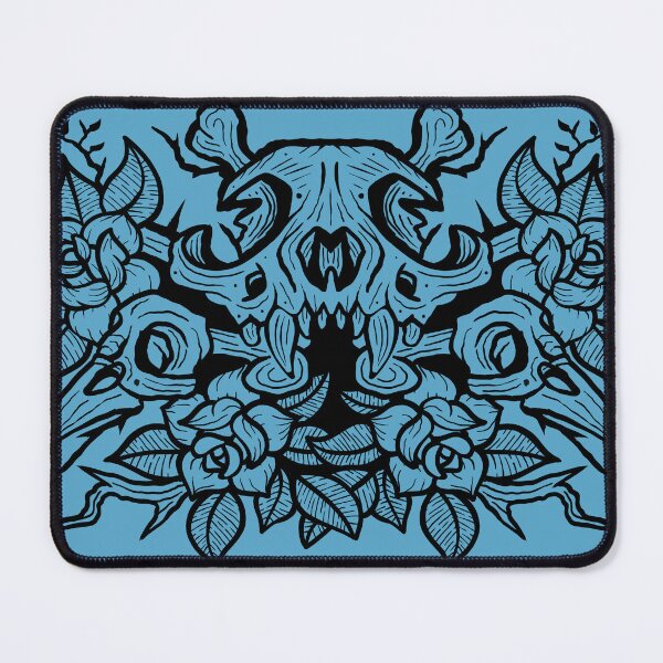 Item preview, Animal Skulls and Roses on Blue designed and sold by Syren615.