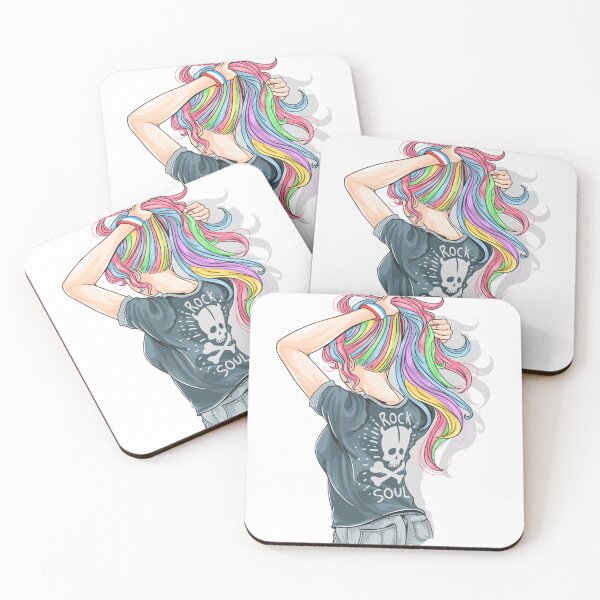 Item preview, Girl Colourfull hair, Desi Lady, Rock Soul designed and sold by Shop-ArtGallery.