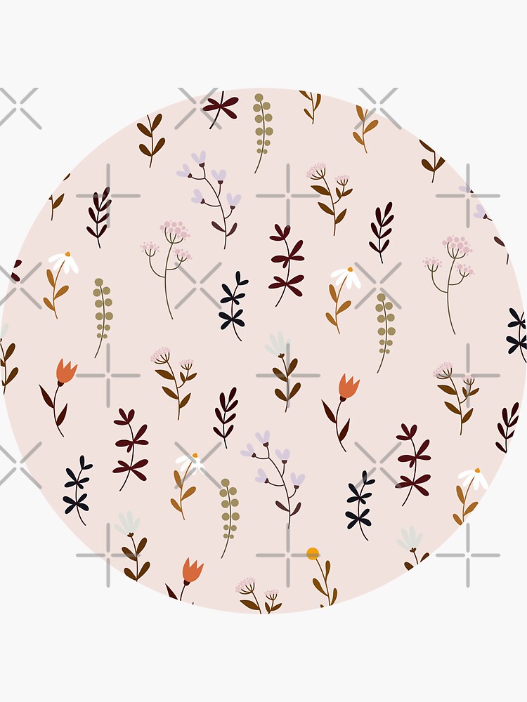 "Retro Flowers" Sticker for Sale by AlloraStore Redbubble