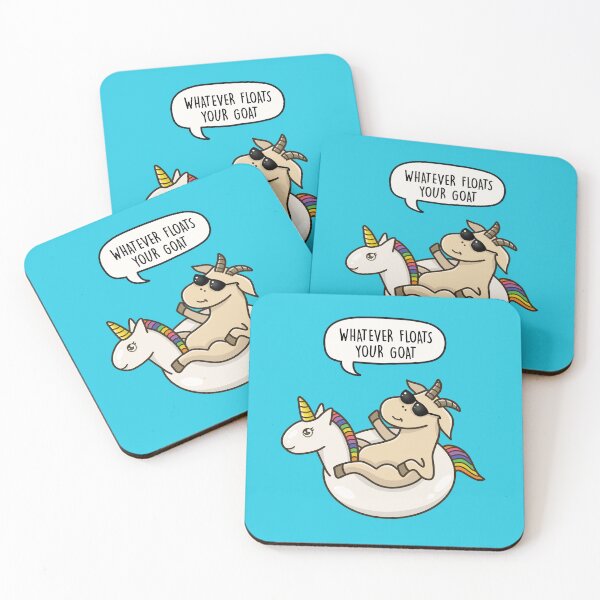 Item preview, Whatever Floats Your Goat - Goat Unicorn Pun gift designed and sold by LEFDDesigns.