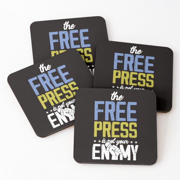 Item preview, Press Free Freedom Fake News Journalism Reporter Journalist designed and sold by TomGiantDesigns.