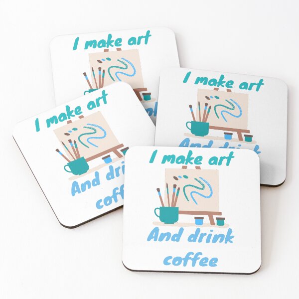Item preview, I make art and drink coffee - Artist designed and sold by LukjanovArt.