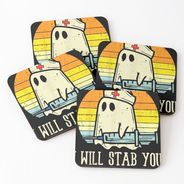 Item preview, Lucky I Will Stab You Ghost Nurse Retro Funny Halloween For Nurses Everyone designed and sold by JermaineCutest.