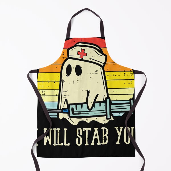 Item preview, Lucky I Will Stab You Ghost Nurse Retro Funny Halloween For Nurses Everyone designed and sold by JermaineCutest.