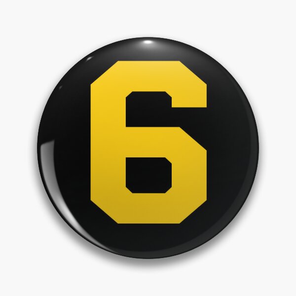Item preview, Number 6, Yellow six, Sports number 6 designed and sold by TheCultStuff.