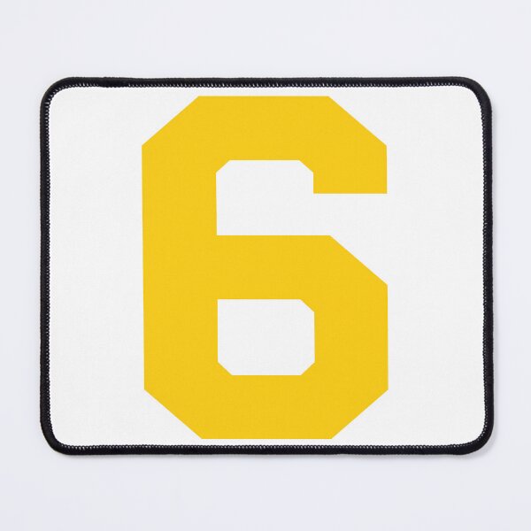 Item preview, Number 6, Yellow six, Sports number 6 designed and sold by TheCultStuff.