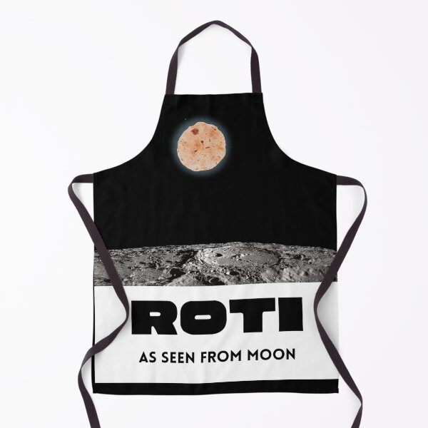 Item preview, Roti As Seen From Moon 1 (in black) | Funny Desi designed and sold by CosmicStory.