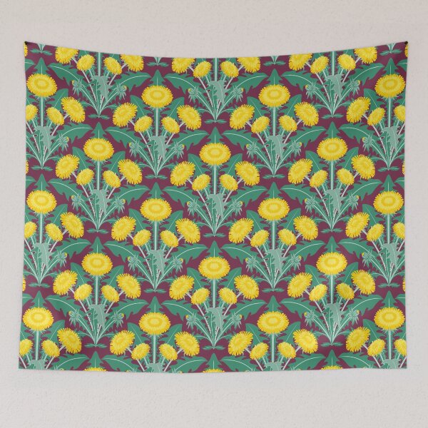 Item preview, Dandelions on bordo designed and sold by Irina Ivanova.