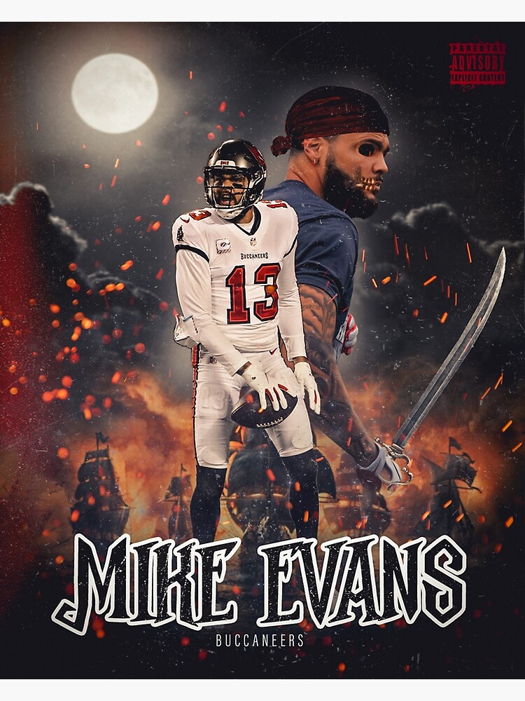 Mike Evans football Paper Poster Buccaneers 4 - Mike Evans - Sticker