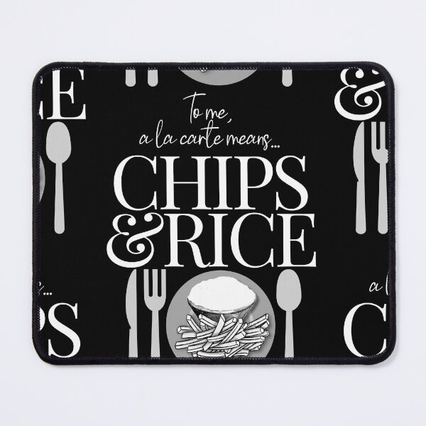 Item preview, To Me A La Carte means Chips and Rice designed and sold by 133DandC.