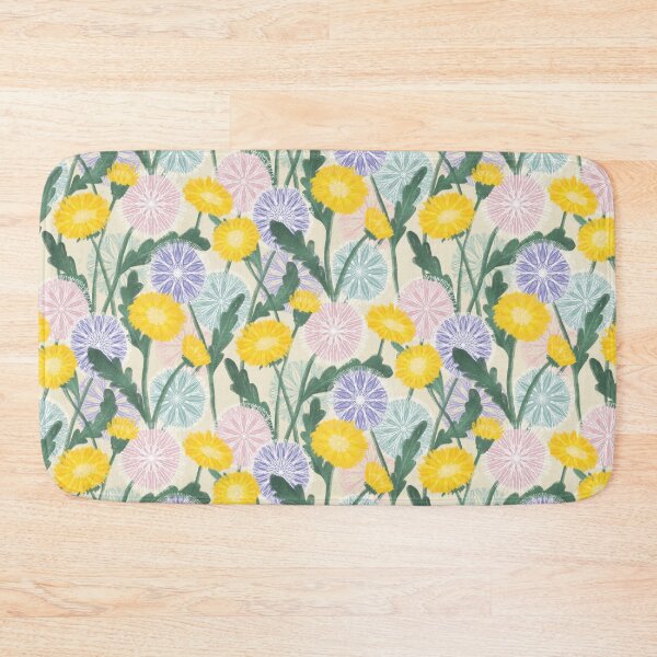 Item preview, Lacy Pink, Purple, Green, and Golden Yellow Dandelion Weeds designed and sold by MilaMooDesigns.
