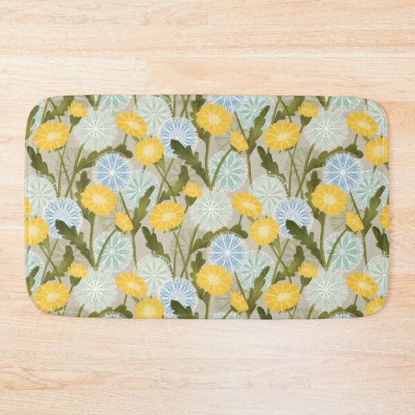 Item preview, Lacy Blue and Golden Yellow Dandelion Weeds designed and sold by MilaMooDesigns.