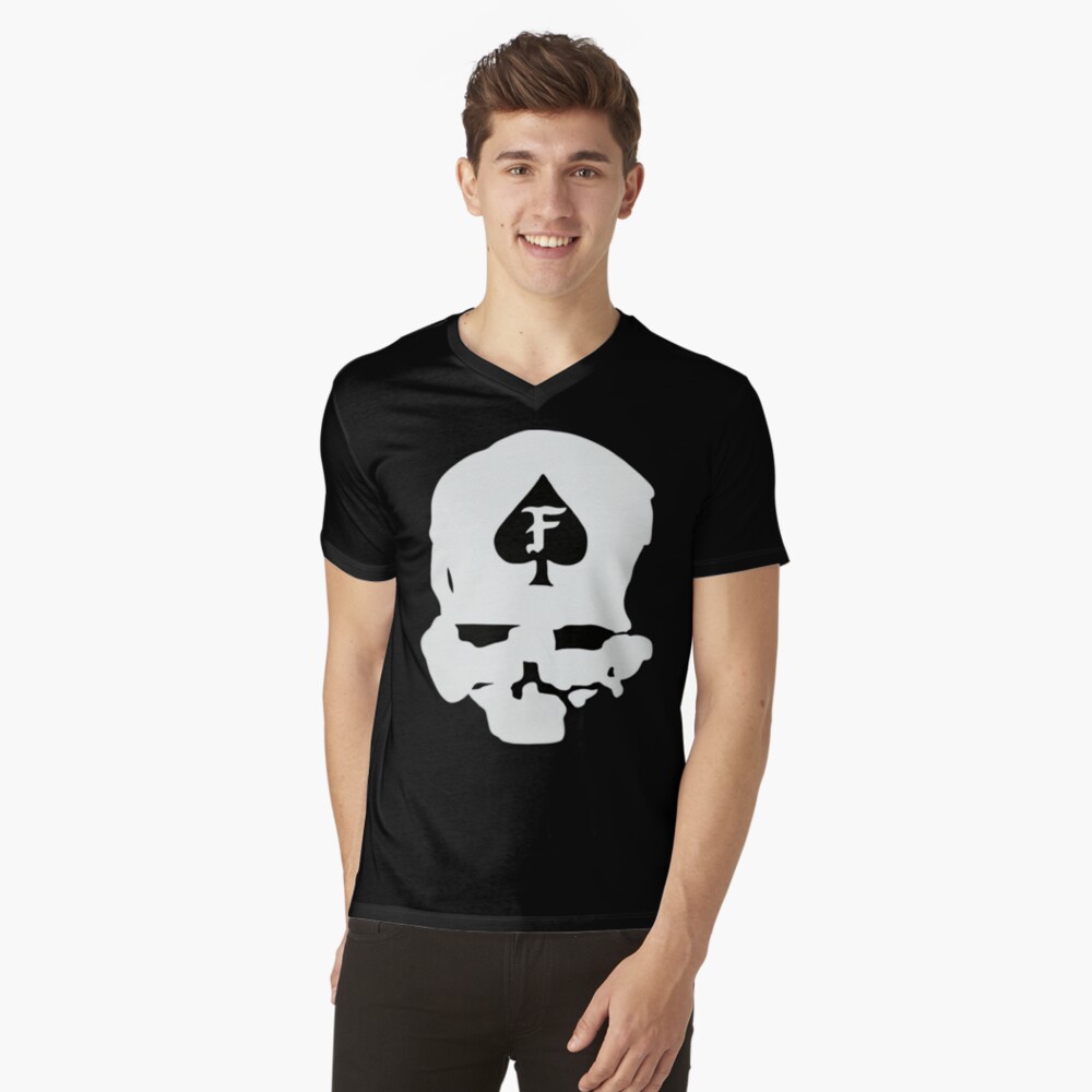 Vista previa del artículo con la obra «Camiseta de cuello en V», diseñado y vendido por BattleTribe.