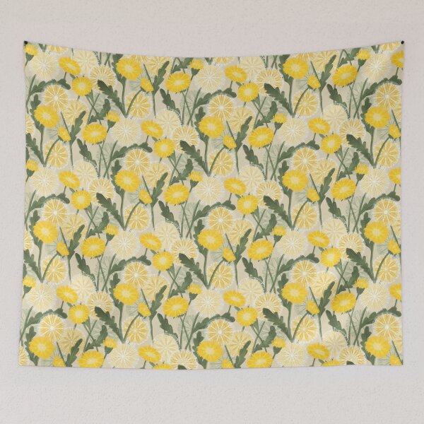 Item preview, Lacy Olive Green and Golden Yellow Dandelion Weeds designed and sold by MilaMooDesigns.