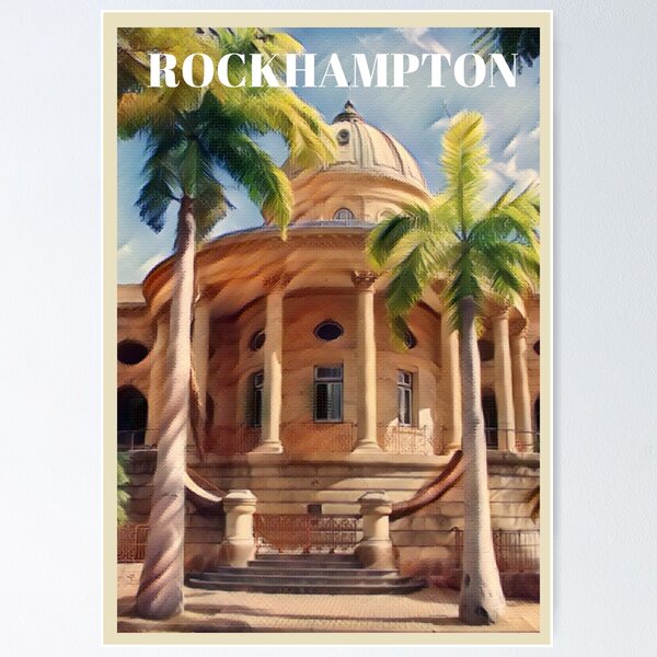 Aperçu de l'œuvre Voyages d'inspiration vintage à Rockhampton créée et vendue par Quoteeble.