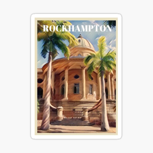 "Rockhampton Vintage Inspired Travel " Sticker by Quoteeble Redbubble