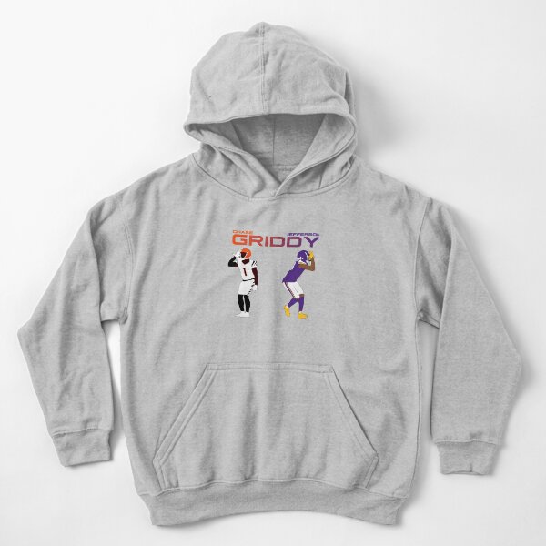 Minnesota Vikings Justin Jefferson The Griddy Toddler Fleece Hoodie - Ink  In Action