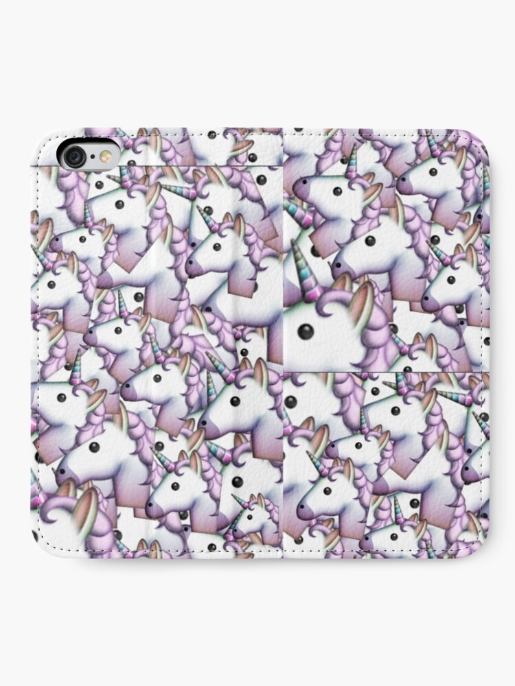 "Unicorn emoji" iPhone Wallet by shari626 | Redbubble