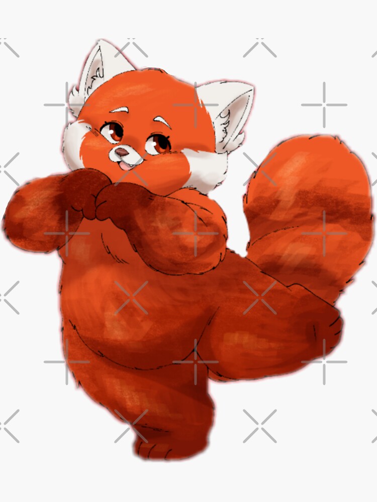 "Turning Red Giant Red Panda" Sticker by WKDesigns | Redbubble