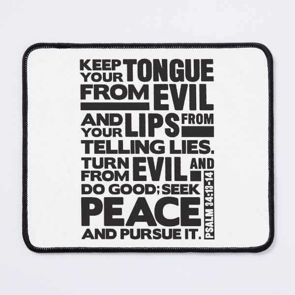 Item preview, Psalm 34:13-14 Keep Your Tongue From Evil designed and sold by plushism.