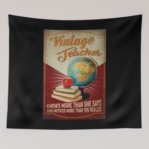 Item preview, Vintage teacher knows more than she says and notices more than you realize designed and sold by TeganCrafford.