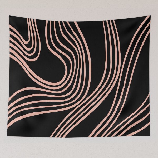 Item preview, Abstract Peach Curves  designed and sold by PeachyLitchi.