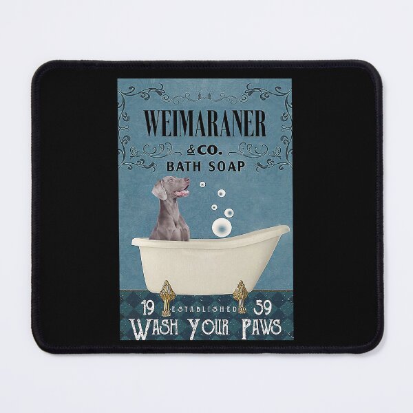 Item preview, Weimaraner bath soap blue wash your paws dog lover designed and sold by KinstleHawa.