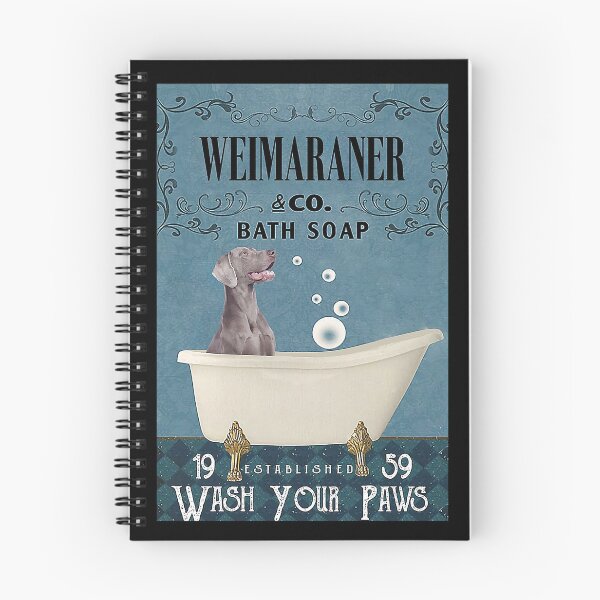 Item preview, Weimaraner bath soap blue wash your paws dog lover designed and sold by KinstleHawa.