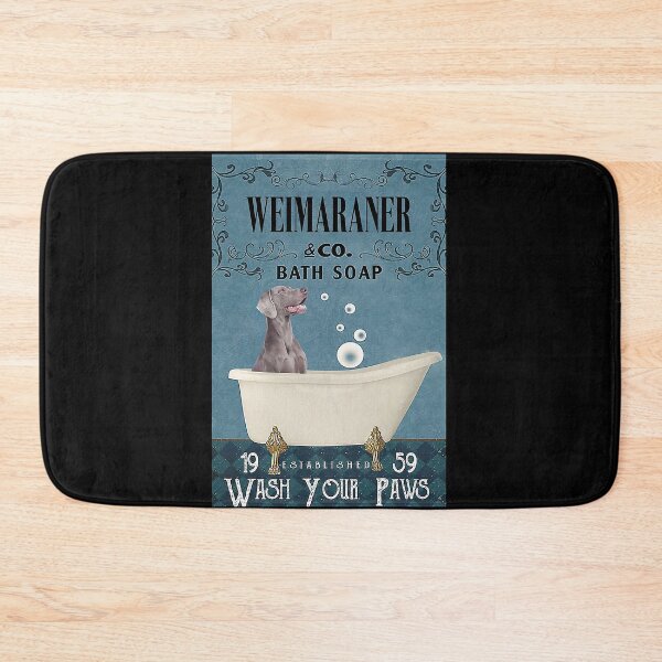 Item preview, Weimaraner bath soap blue wash your paws dog lover designed and sold by KinstleHawa.