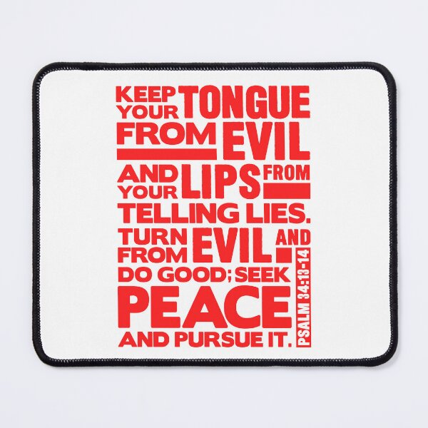 Item preview, Psalm 34:13-14 Keep Your Tongue From Evil designed and sold by plushism.