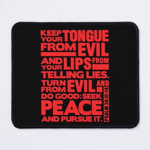 Item preview, Psalm 34:13-14 Keep Your Tongue From Evil designed and sold by plushism.