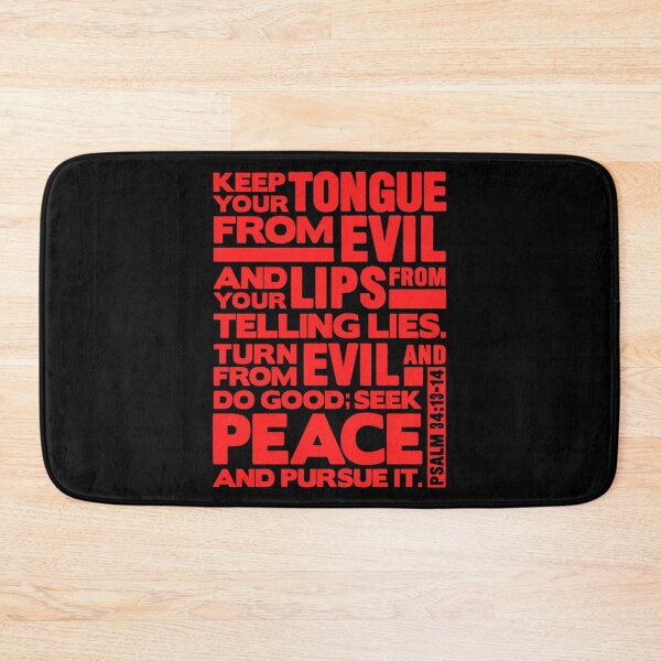 Item preview, Psalm 34:13-14 Keep Your Tongue From Evil designed and sold by plushism.