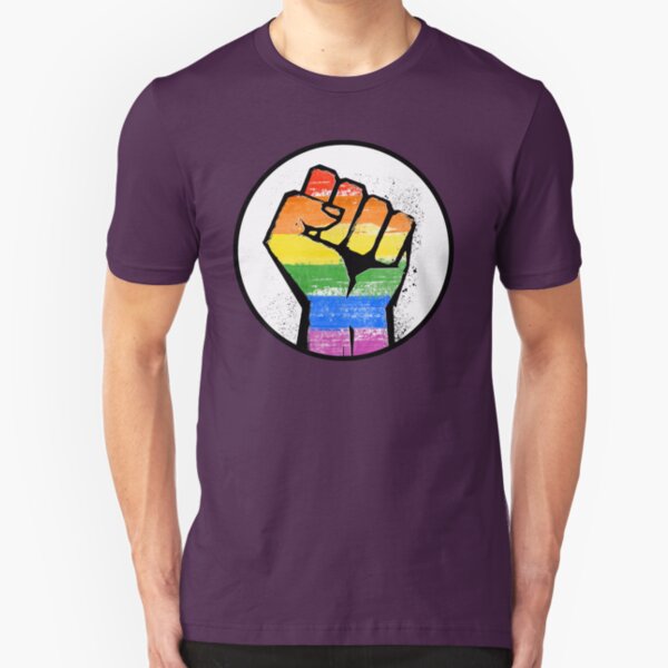 LGBTQ Resistance Fist Slim Fit T-Shirt