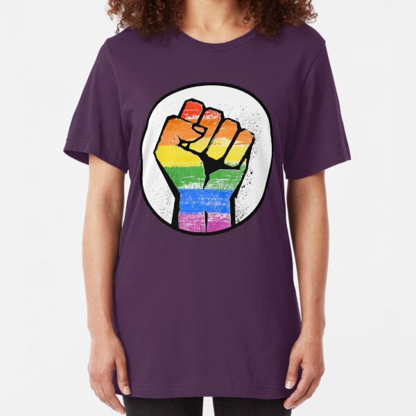 LGBTQ Resistance Fist Slim Fit T-Shirt