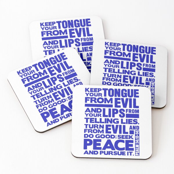 Item preview, Psalm 34:13-14 Keep Your Tongue From Evil designed and sold by plushism.
