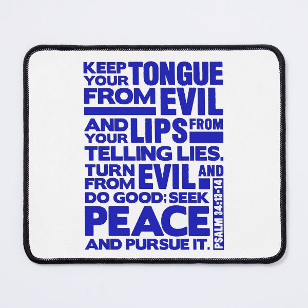 Item preview, Psalm 34:13-14 Keep Your Tongue From Evil designed and sold by plushism.