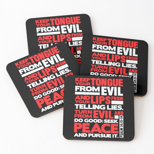 Item preview, Psalm 34:13-14 Keep Your Tongue From Evil designed and sold by plushism.