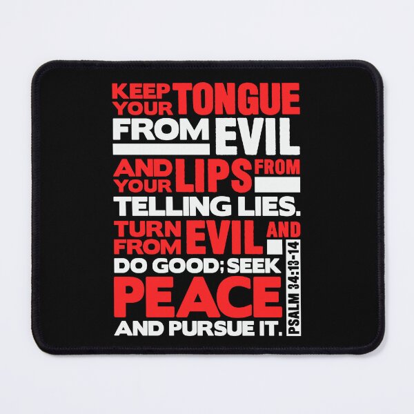 Item preview, Psalm 34:13-14 Keep Your Tongue From Evil designed and sold by plushism.