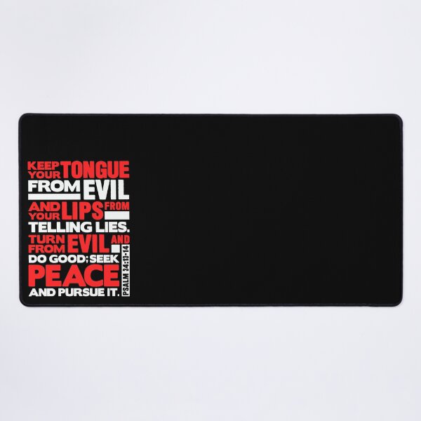 Item preview, Psalm 34:13-14 Keep Your Tongue From Evil designed and sold by plushism.