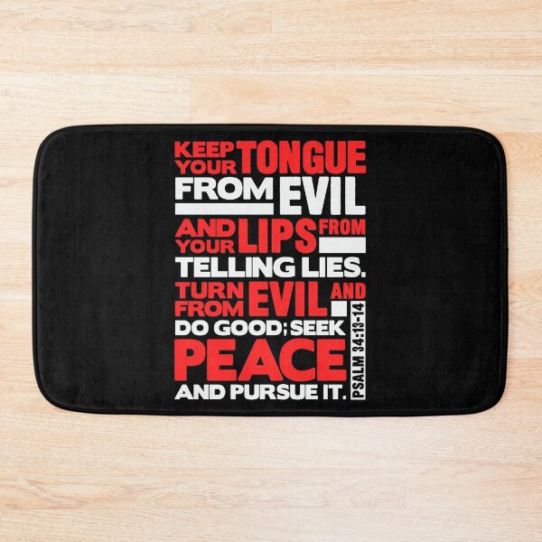 Item preview, Psalm 34:13-14 Keep Your Tongue From Evil designed and sold by plushism.